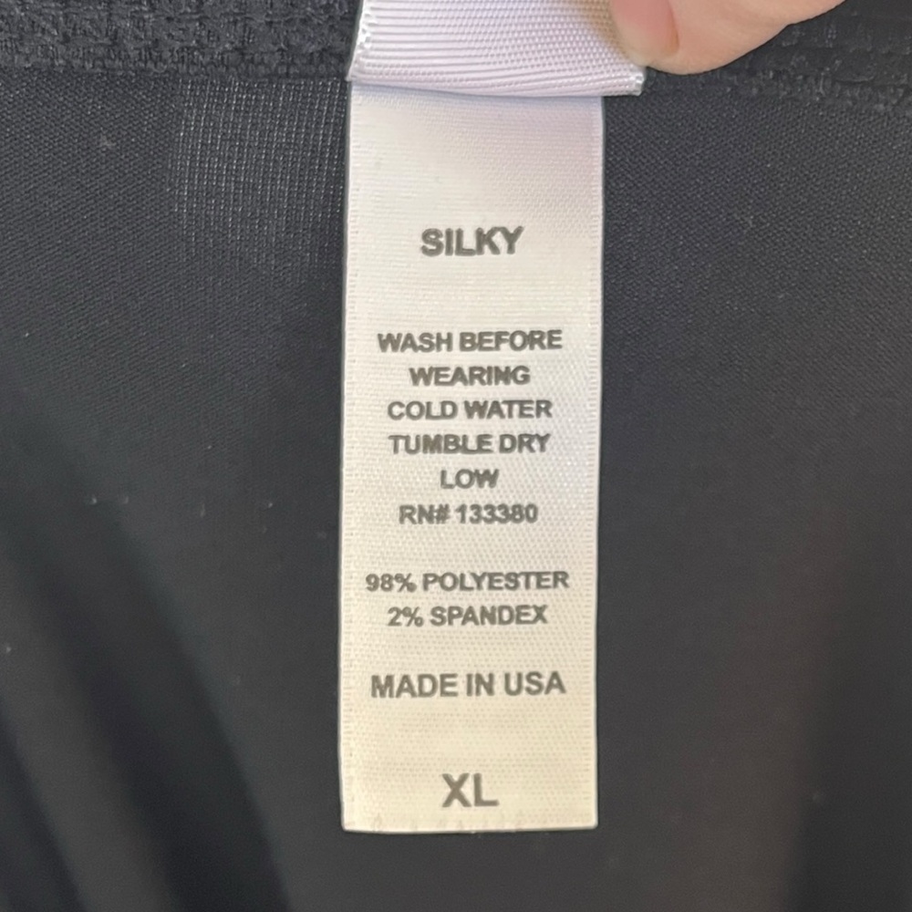 Before + Again Black Silky Midi Skirt A Line Stretch Knit Neutral Womens Size XL - Picture 4 of 5